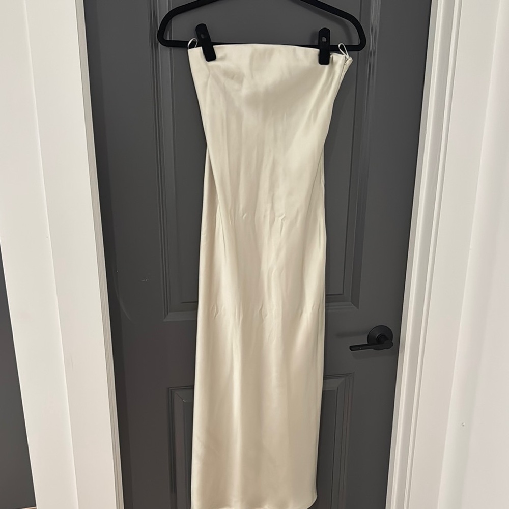 Zara Cream Strapless Dress